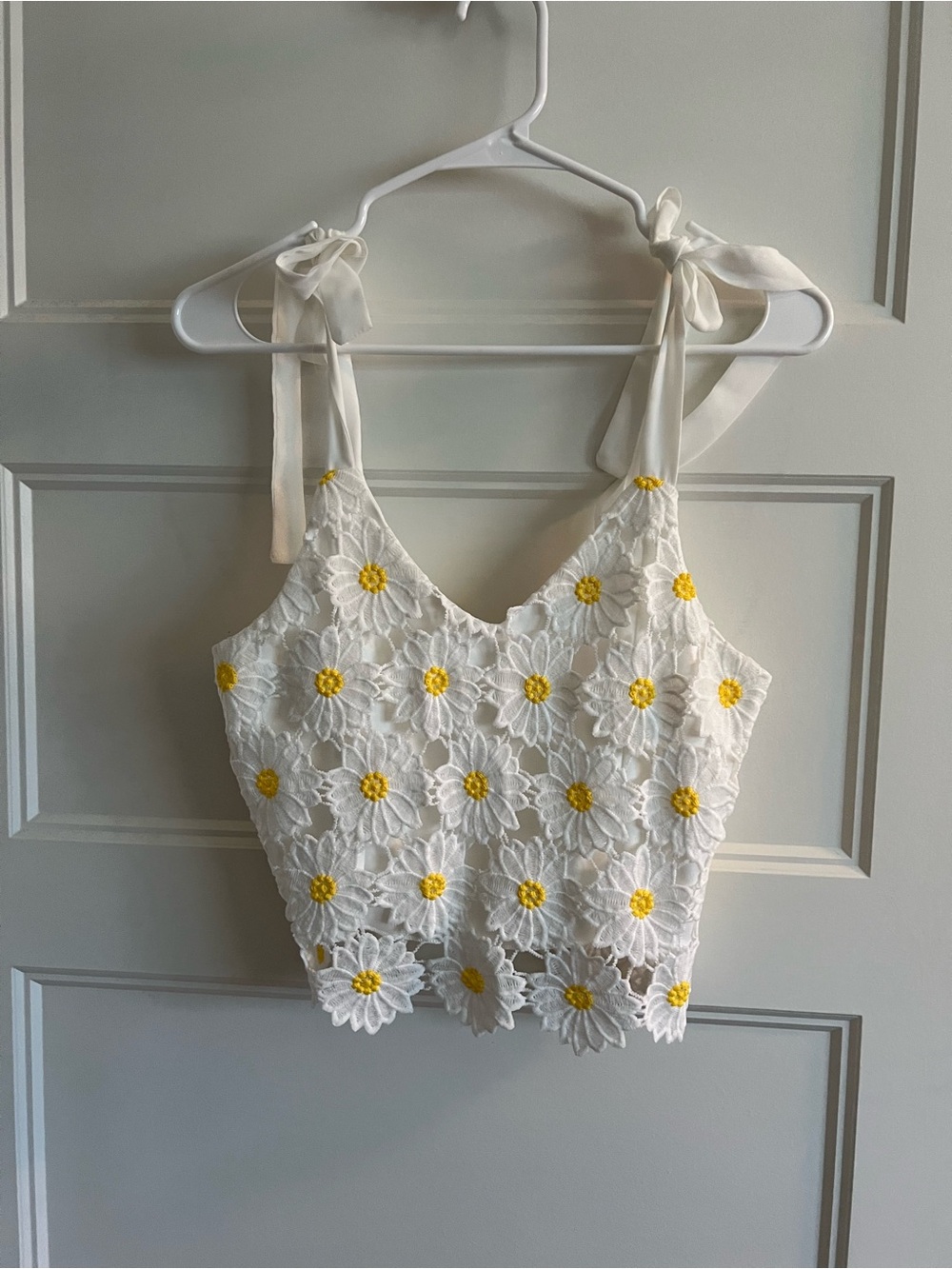 Altard state White Daisy Lace A-Line Skirt with matching top sz M set - Picture 3 of 4